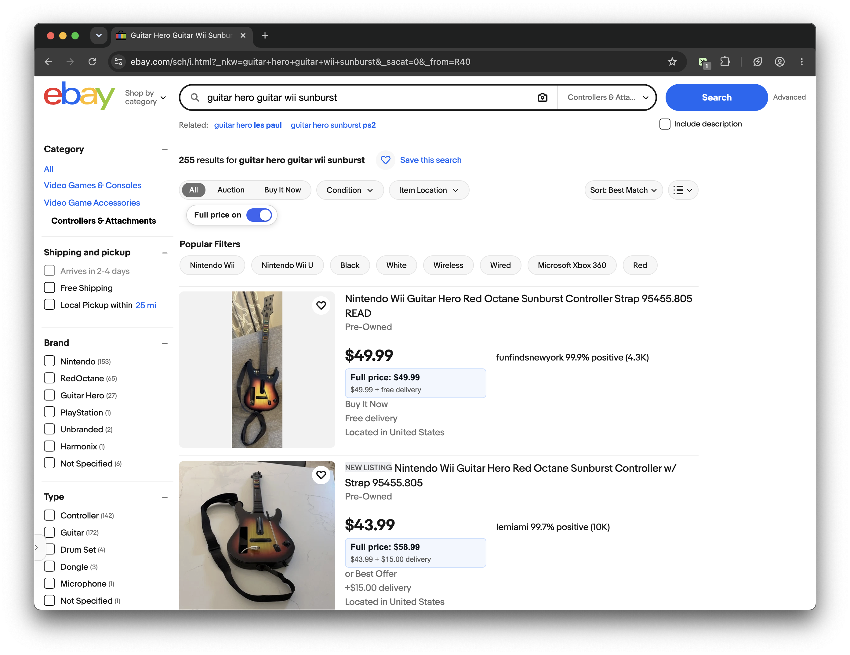 eBay Full Price Toggle