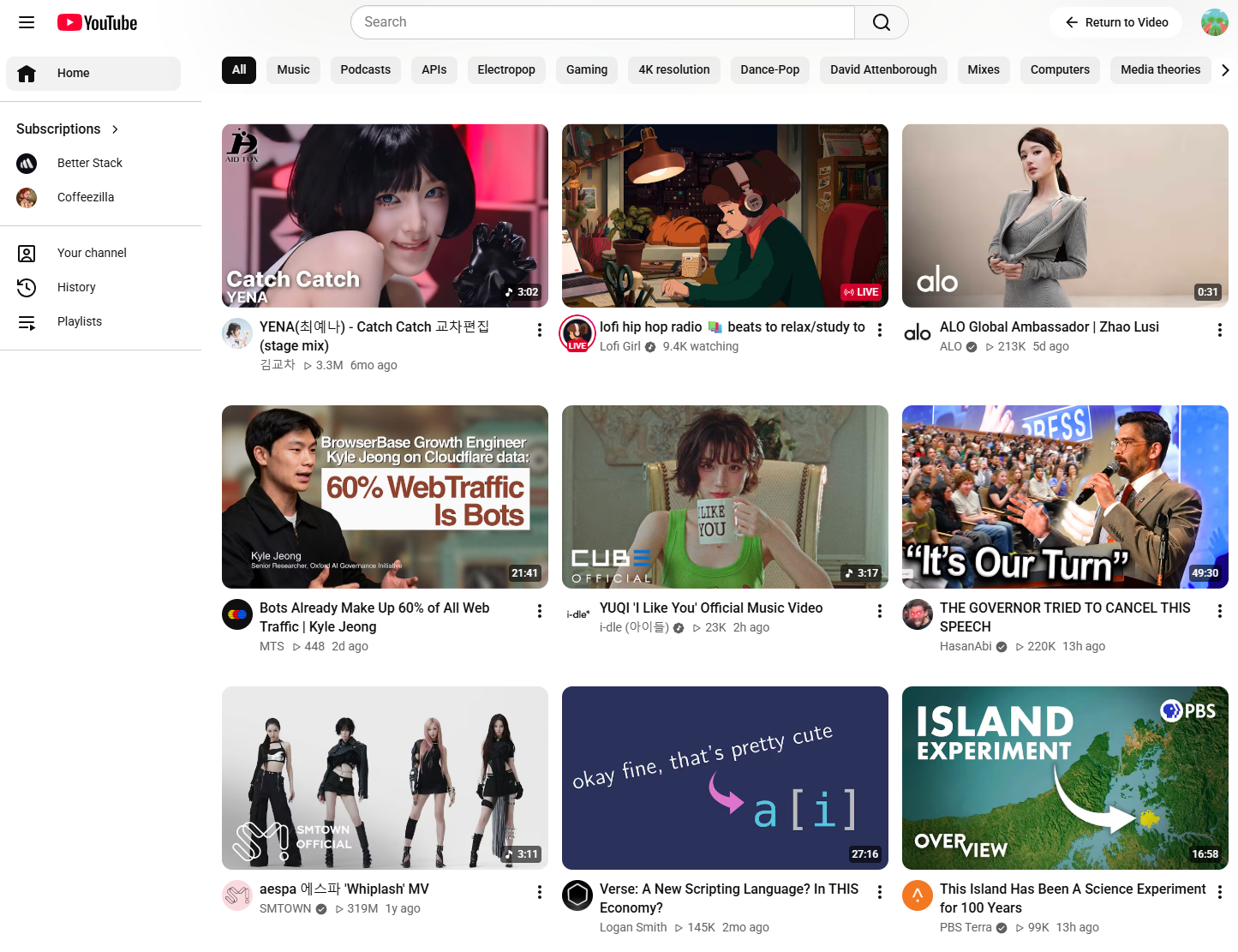 Alt+M to unhide sidebar slop
